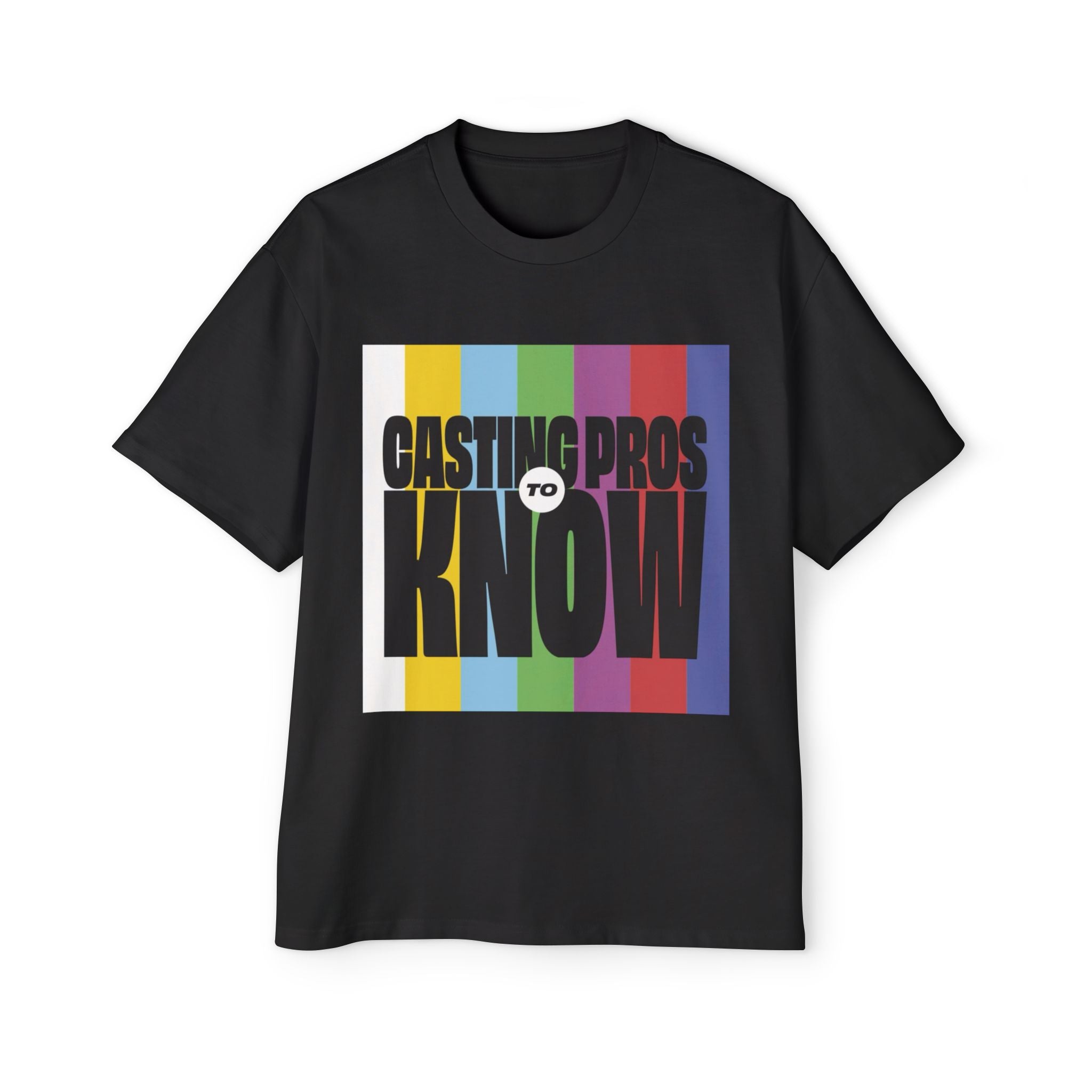 Casting Pros to Know Colorful Graphic Oversized Tee, Unisex