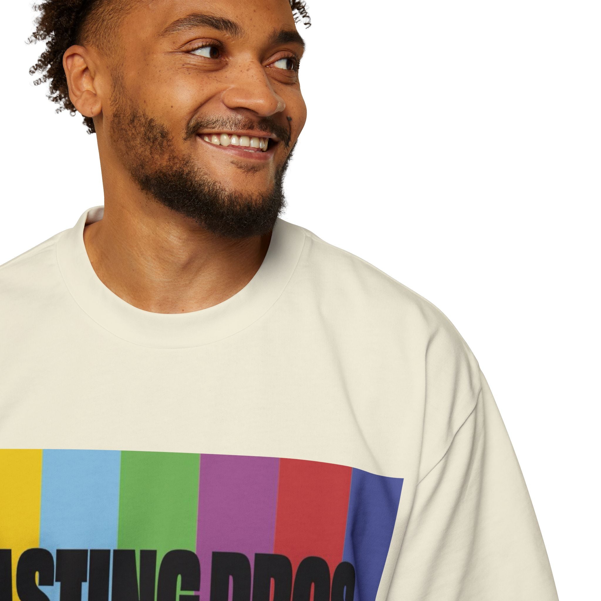 Casting Pros to Know Colorful Graphic Oversized Tee, Unisex