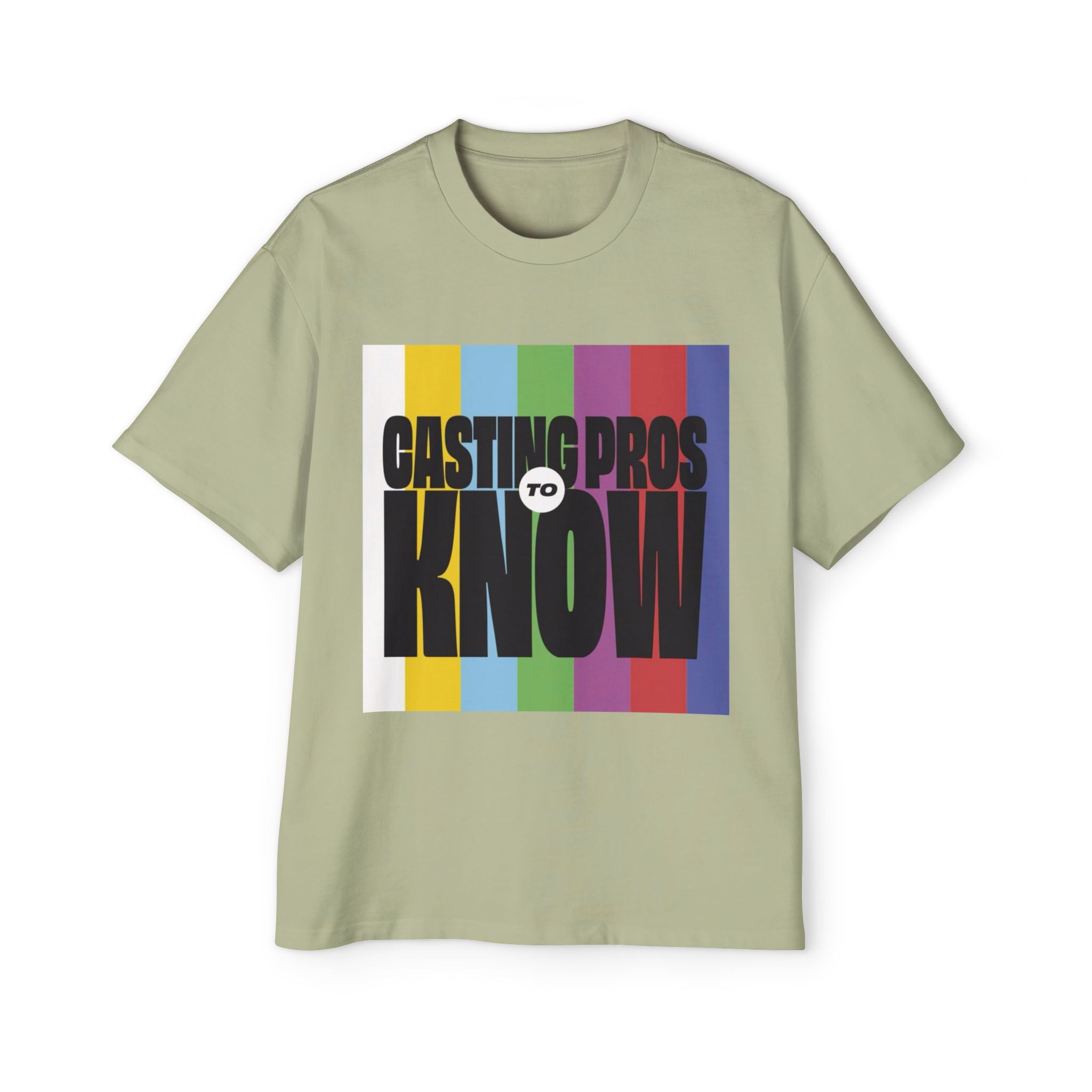 Casting Pros to Know Colorful Graphic Oversized Tee, Unisex