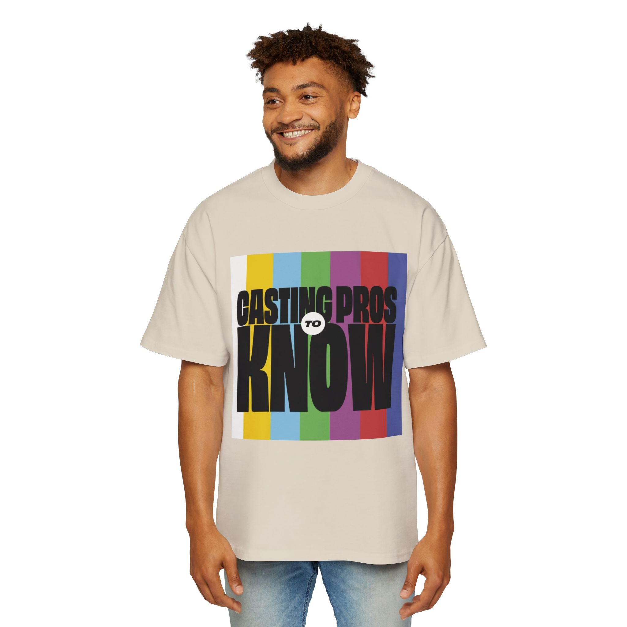 Casting Pros to Know Colorful Graphic Oversized Tee, Unisex