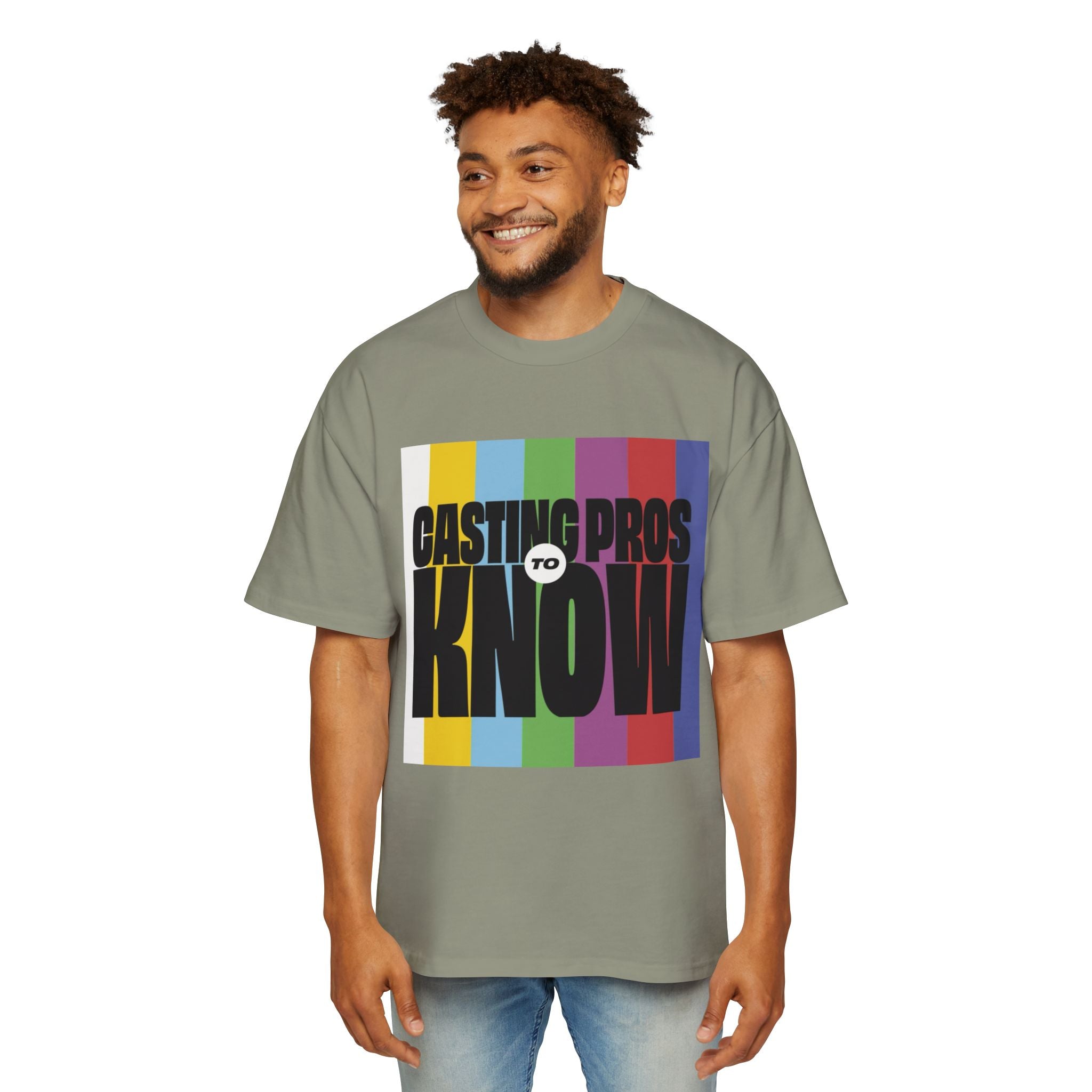 Casting Pros to Know Colorful Graphic Oversized Tee, Unisex