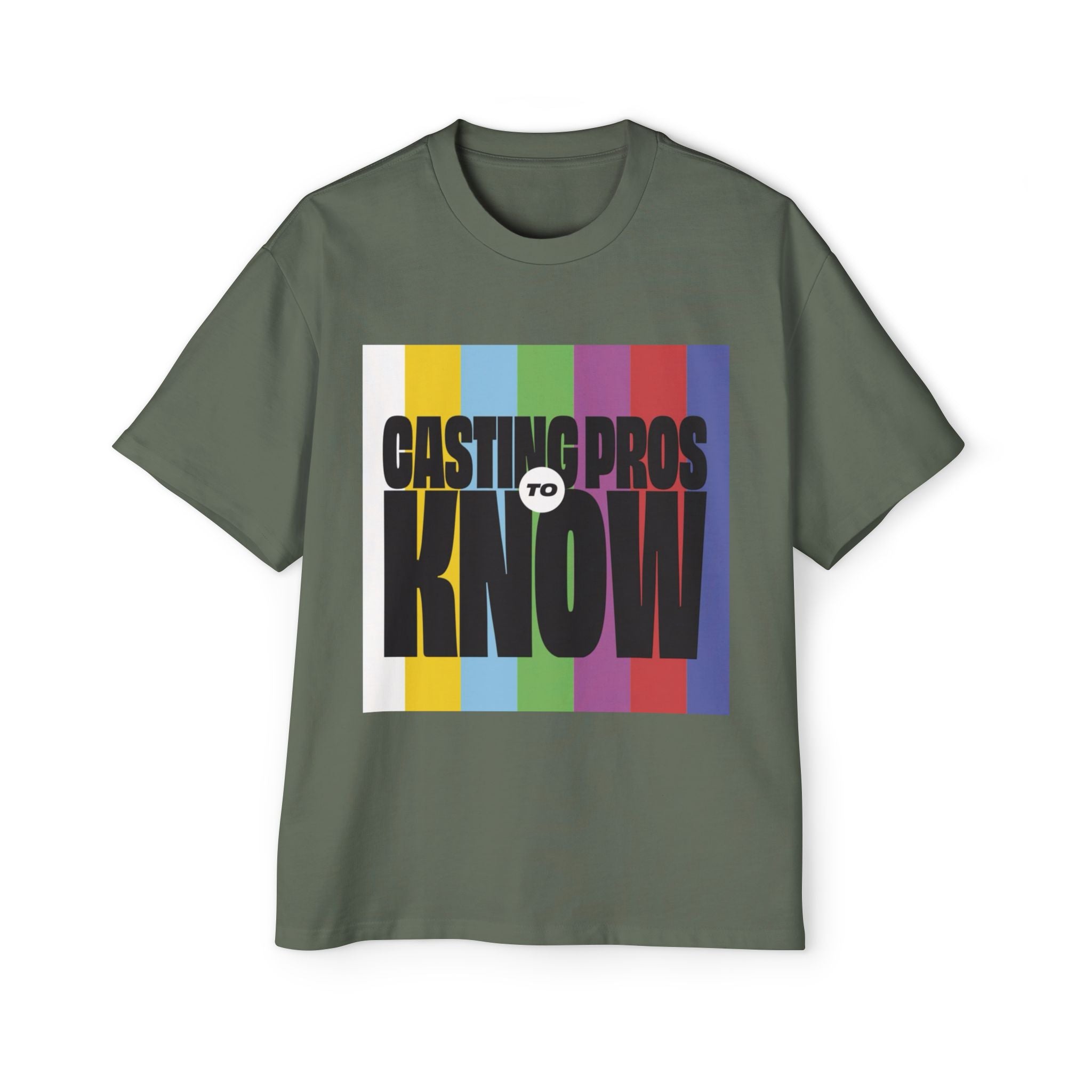 Casting Pros to Know Colorful Graphic Oversized Tee, Unisex