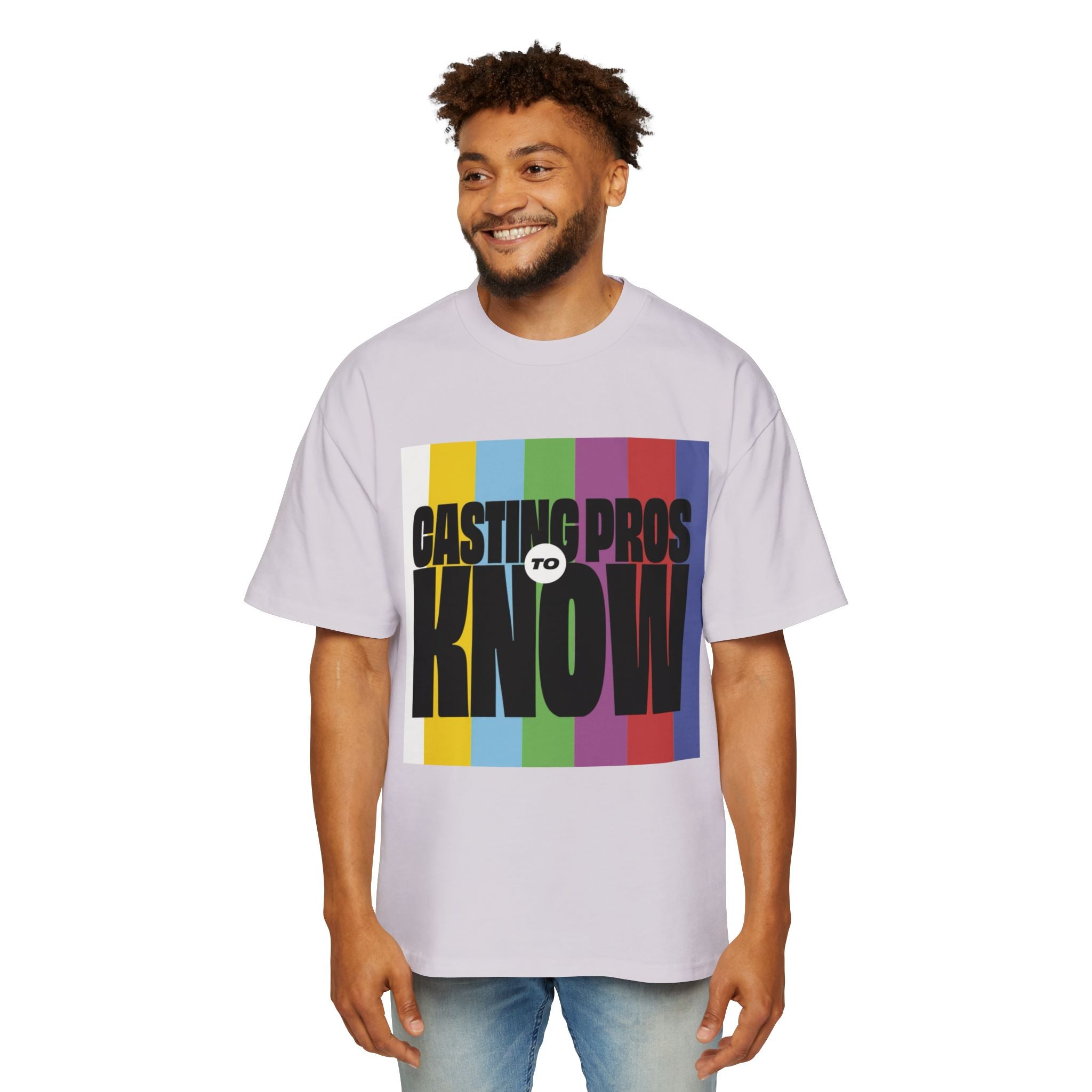 Casting Pros to Know Colorful Graphic Oversized Tee, Unisex