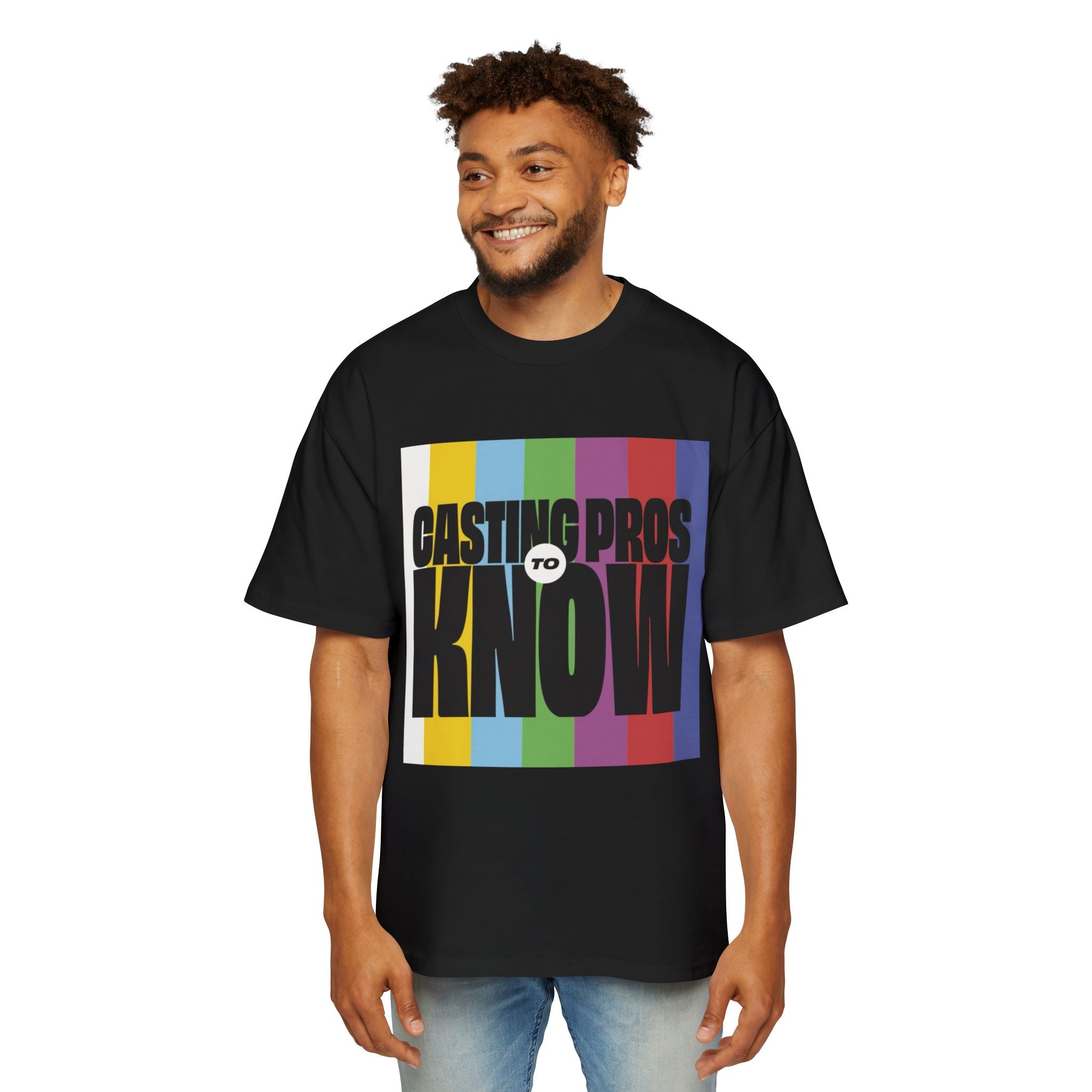 Casting Pros to Know Colorful Graphic Oversized Tee, Unisex