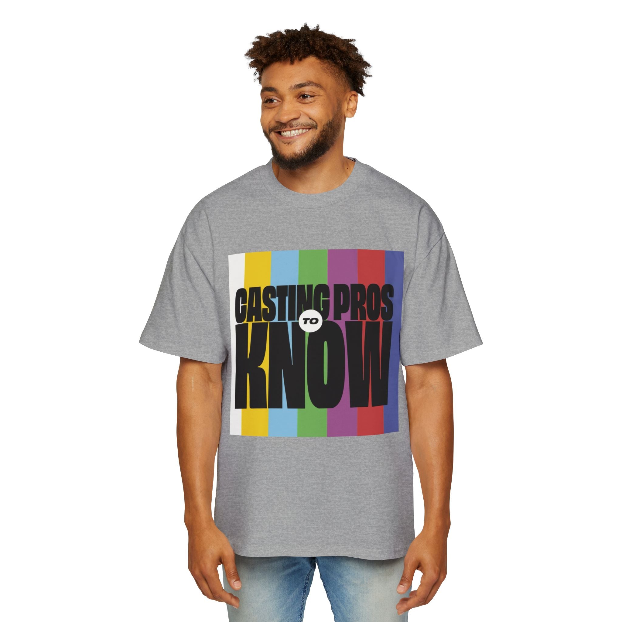 Casting Pros to Know Colorful Graphic Oversized Tee, Unisex