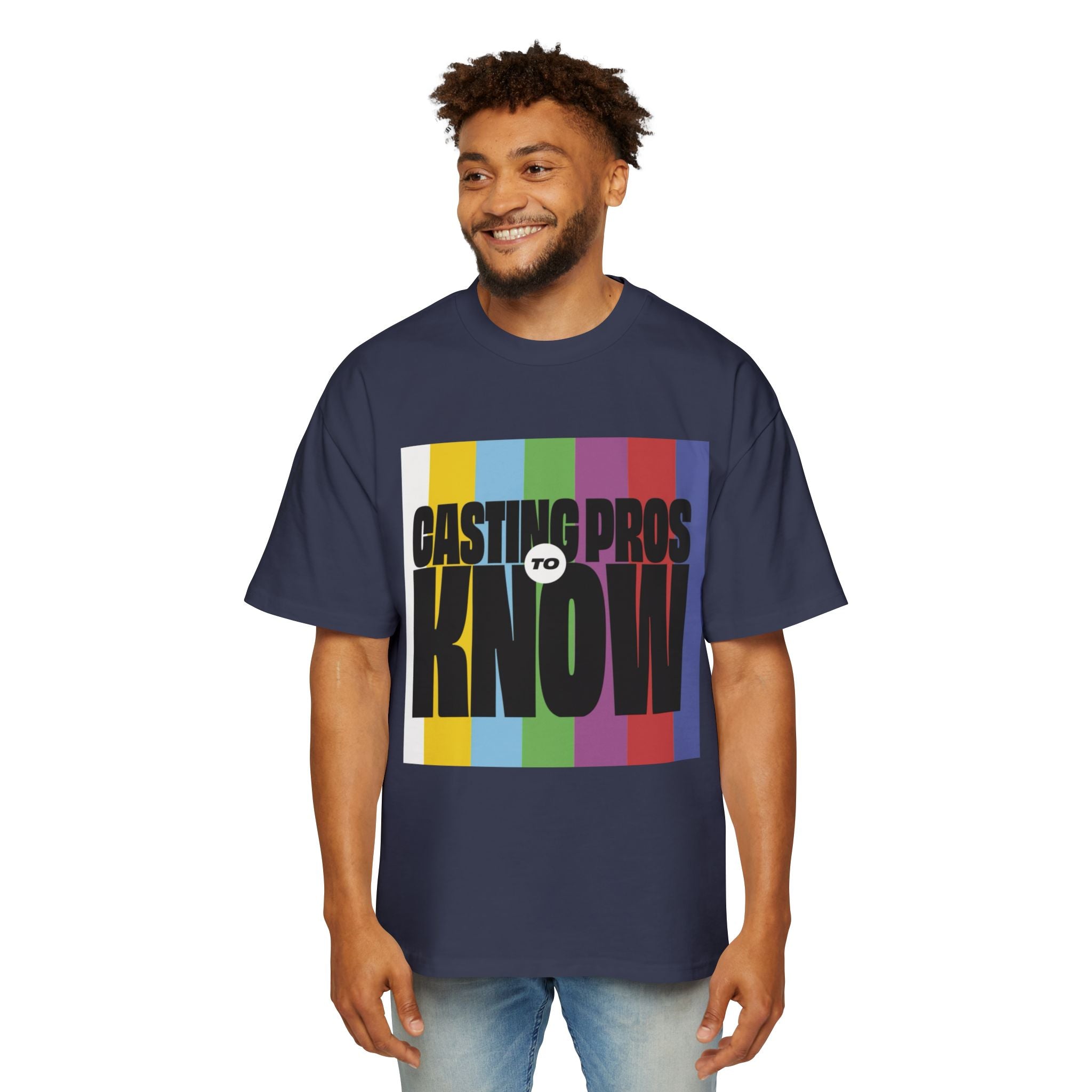 Casting Pros to Know Colorful Graphic Oversized Tee, Unisex