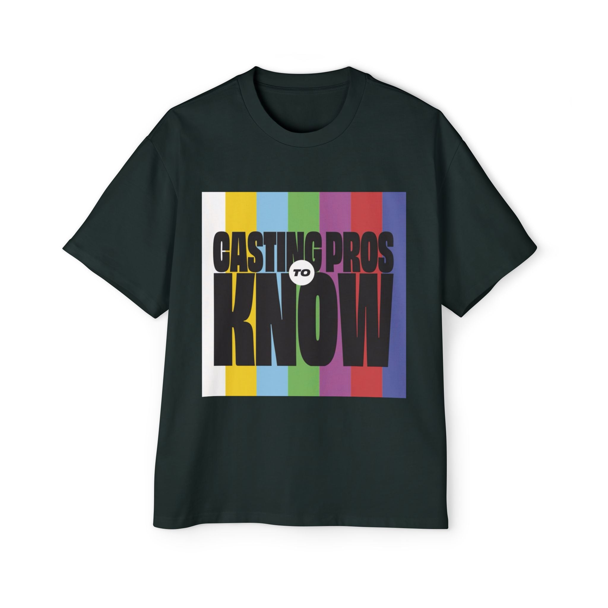 Casting Pros to Know Colorful Graphic Oversized Tee, Unisex