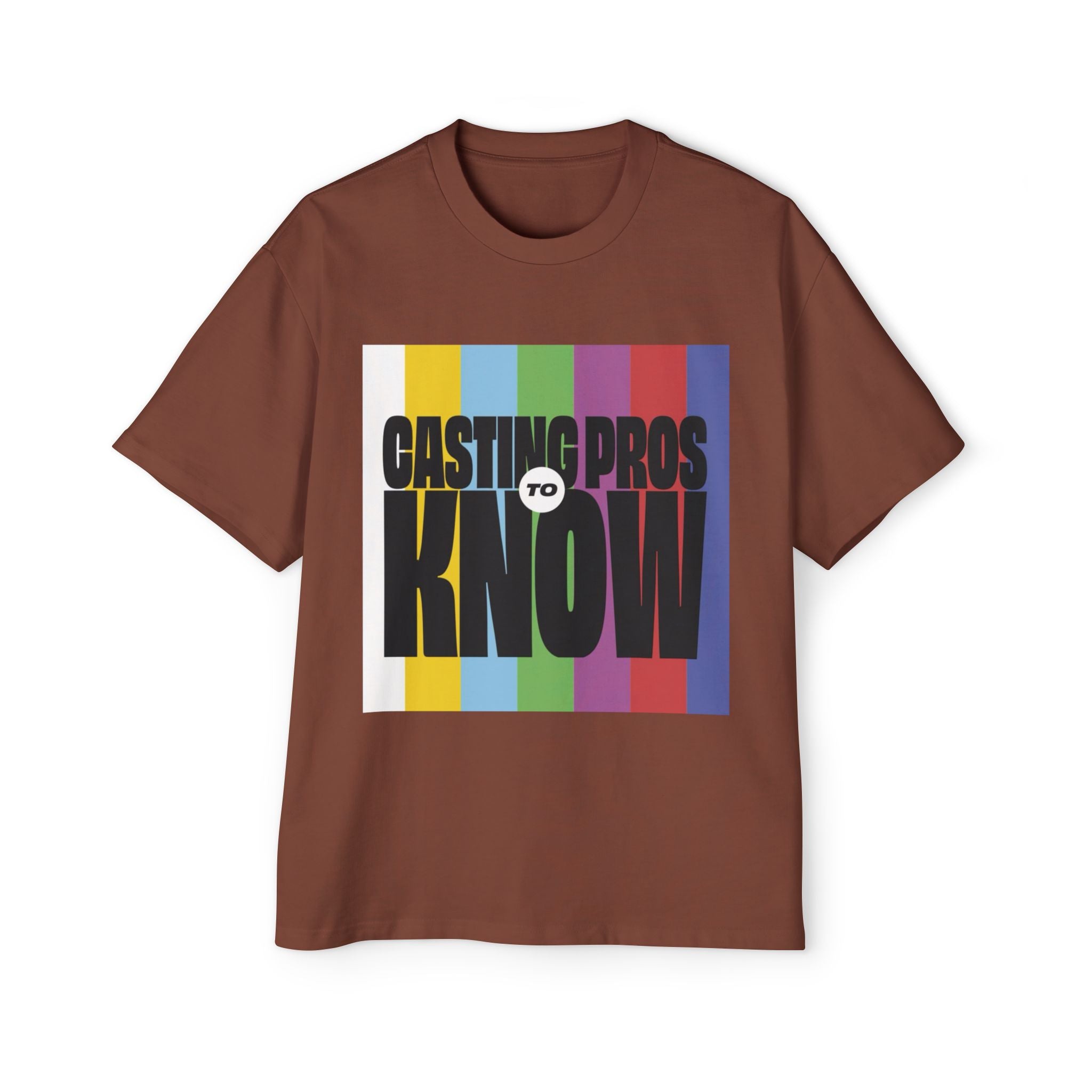 Casting Pros to Know Colorful Graphic Oversized Tee, Unisex