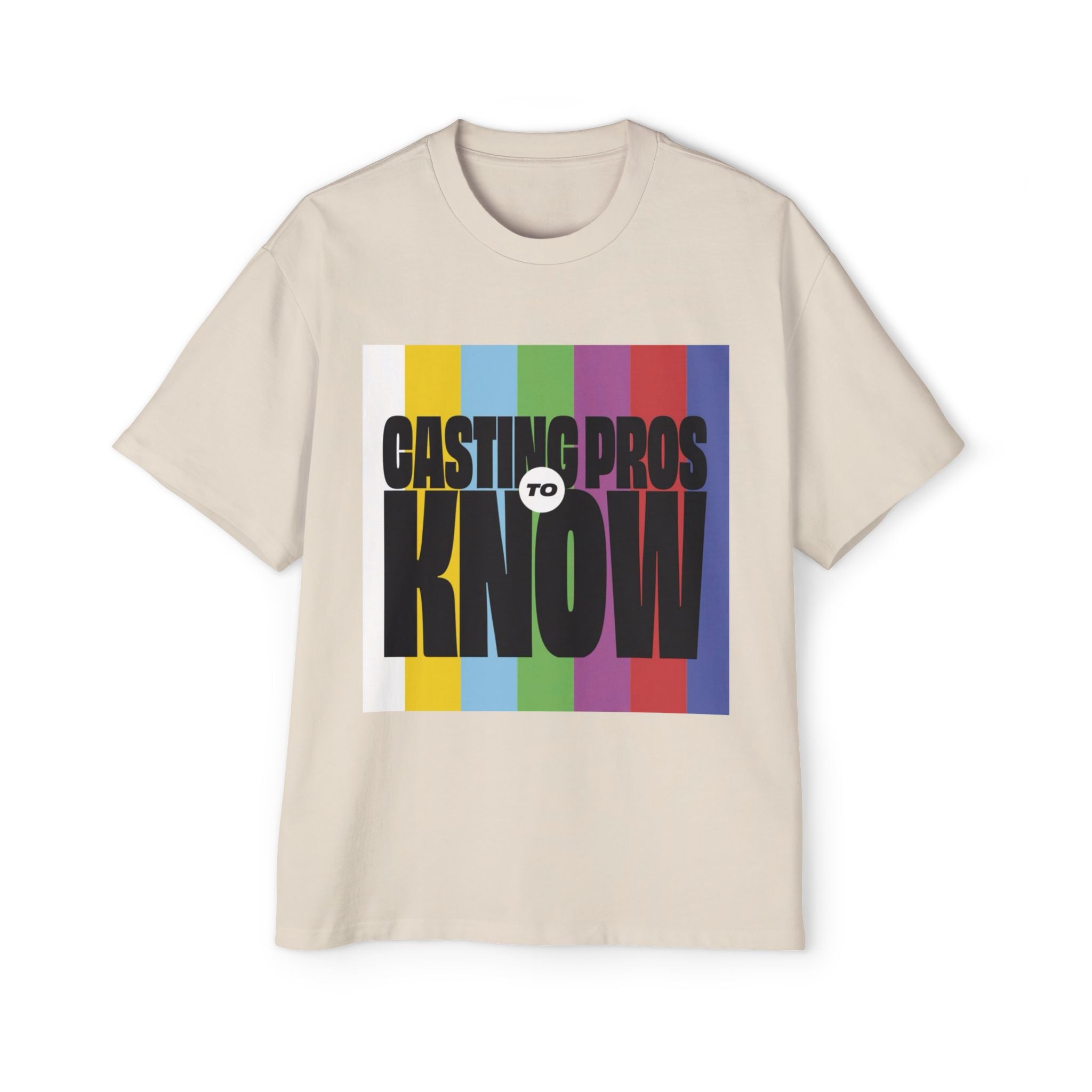 Casting Pros to Know Colorful Graphic Oversized Tee, Unisex